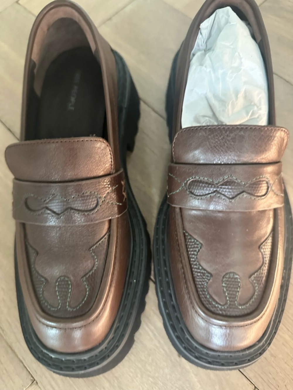 Men's Brown Leather Penny Loafers